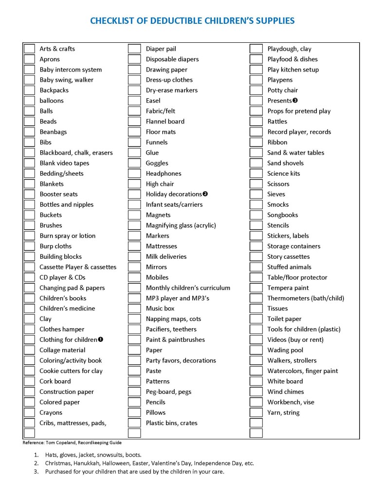 Types Of Deductions Archives Child Care Tax Specialists