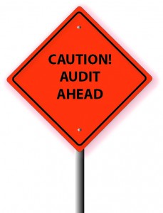 CAUTION Audit Alert Sign
